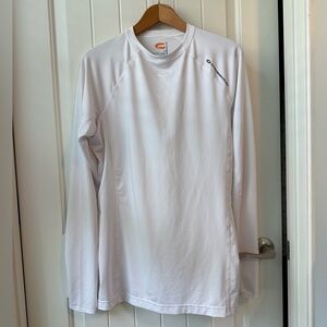 O’Rageous Men’s Solid White XL Long Sleeve Rash Guard Fitted Shirt